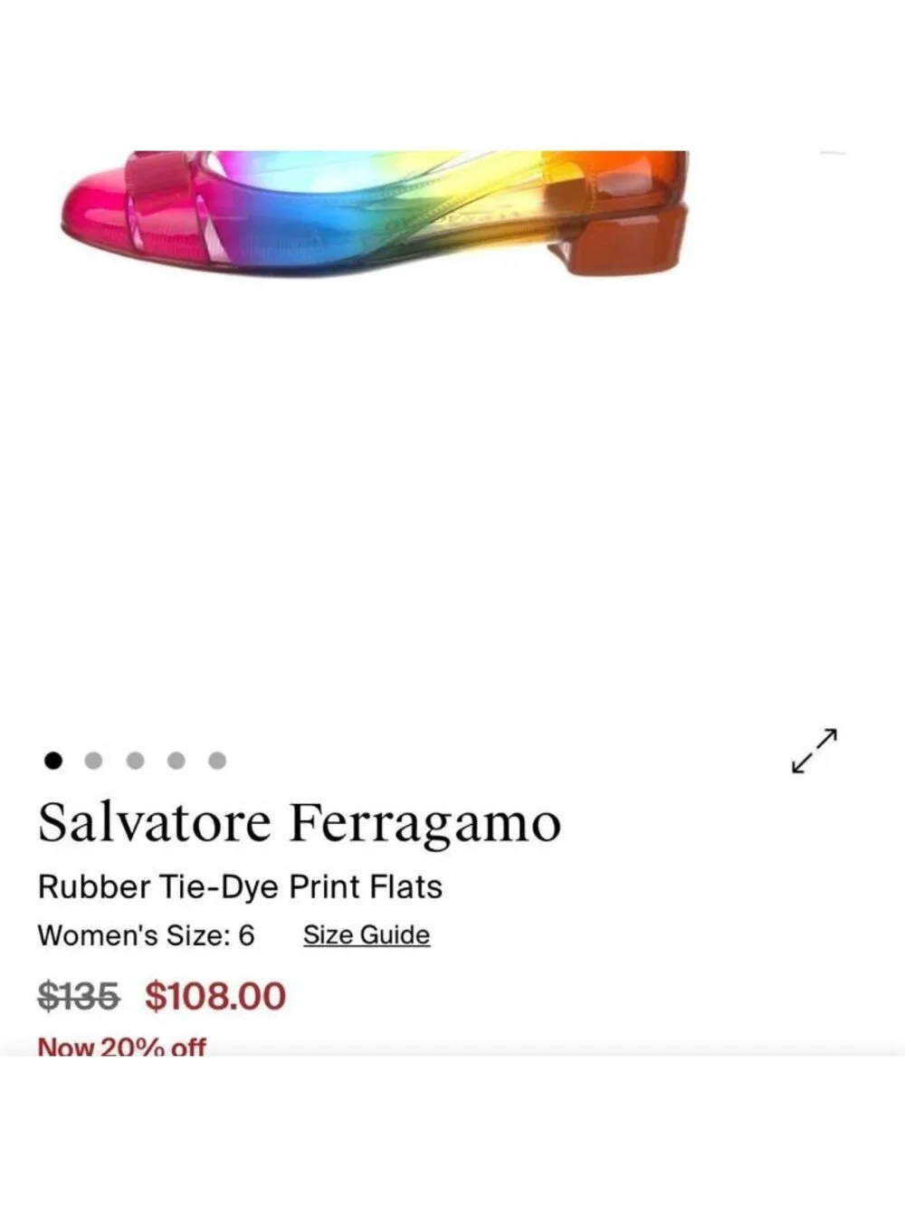 Y2K Salvatore Ferragamo Vara Rainbow Jelly Shoes Size 6 Coquette Summer Italy